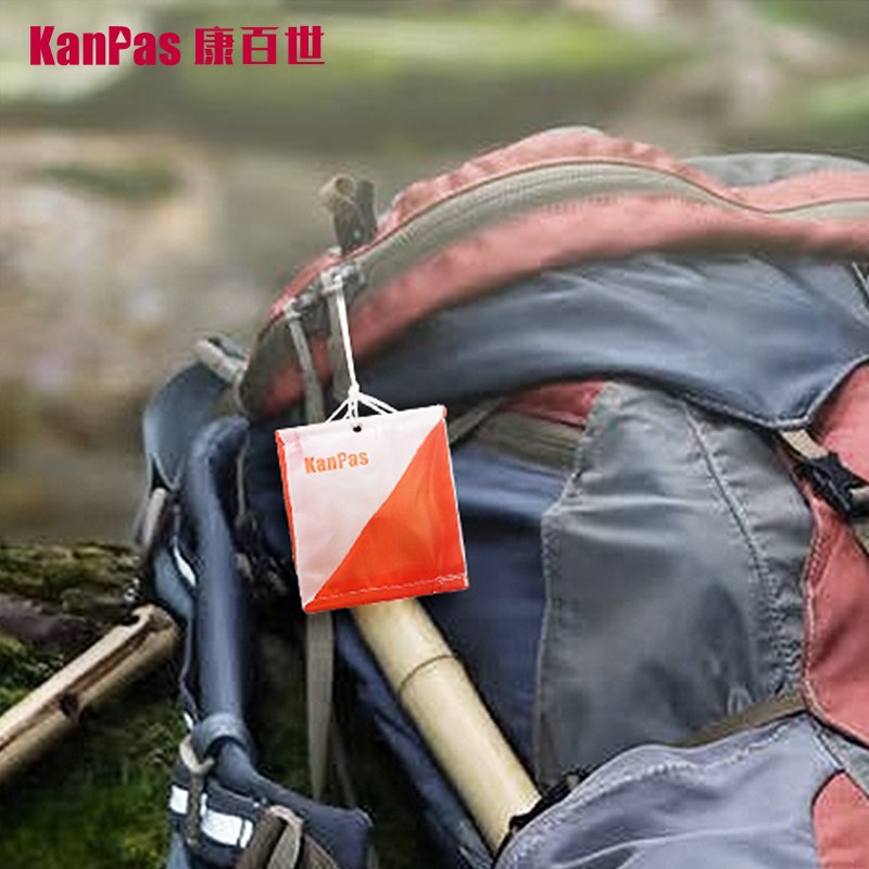 Kanpas迷你点标旗定向越野纪念品运动揹包小挂式饰品6x6cm可定制