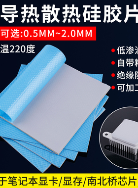 鹿仙子13W高导热垫硅胶片CPU显存散热笔记本显卡显存降热硅贴垫片