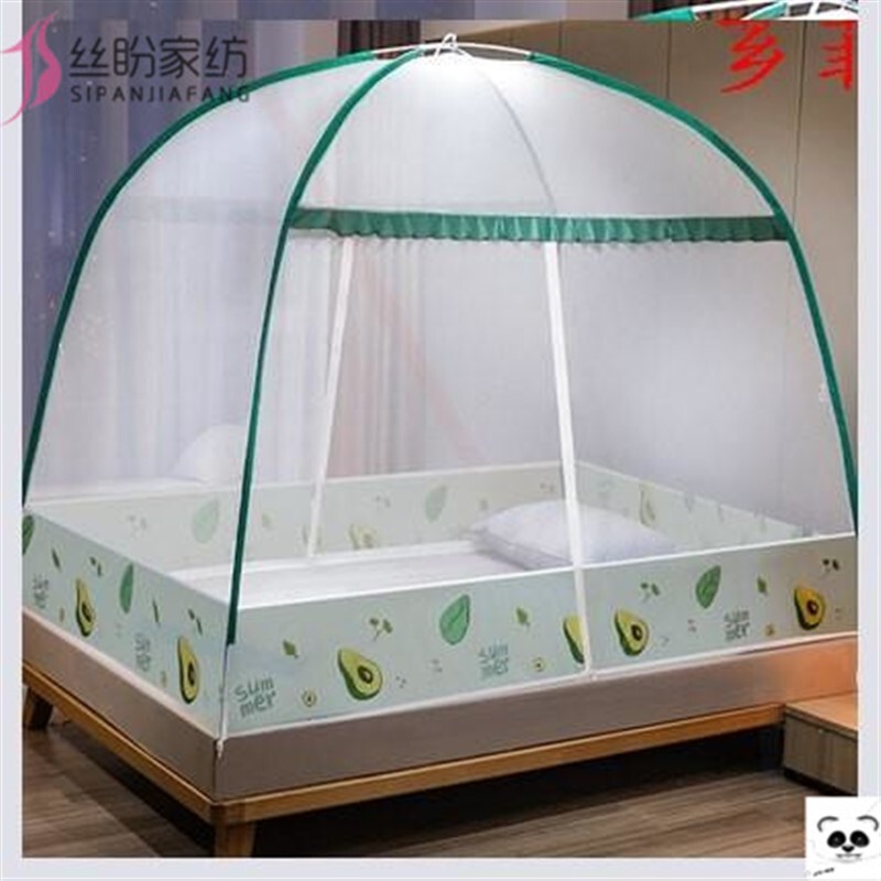 新款蒙古包能挂风扇的蚊帐中间1.5m床1.8米床可以装吊可装放吊扇