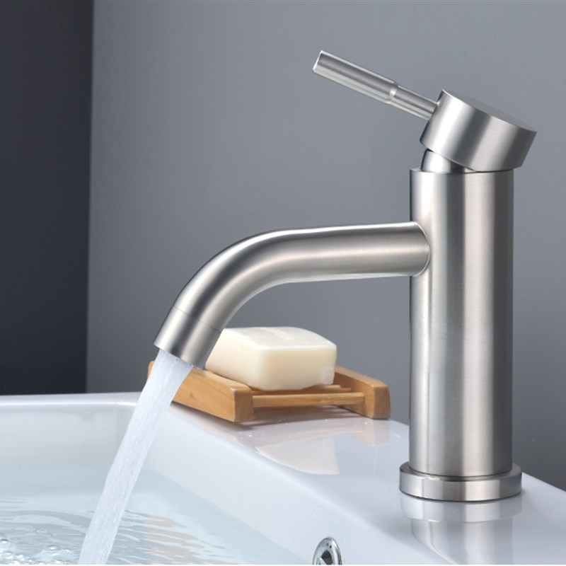 洗手盆水龙头304不锈钢洗脸盆冷热卫生间面盆单孔台上下单冷龙头