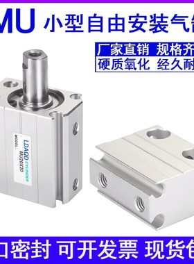 LDAQD小型自由安装气缸MU20X5X10X15X20X25X30X35X40X45X50-S-B R