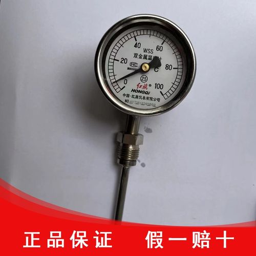 红旗仪表厂家直销双金属温度WSS-301/311 表盘60MM活动螺纹16X1.5