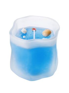 甄选梦幻蓝海洋果冻香薰蜡烛家用室内持久香氛摆件小众级感伴手礼