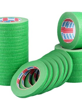 外墙高粘美纹纸真石漆专用绿色胶带粗糙面分色分格勾缝防护遮蔽纸