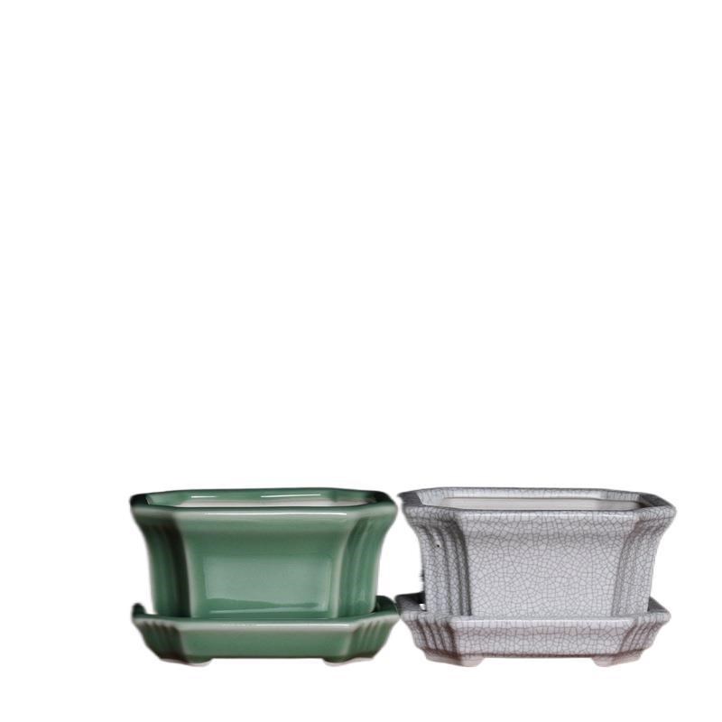 多肉微型手掌紫砂小花盆菖蒲苔藓小马槽微盆景盆宜兴紫砂釉水小盆