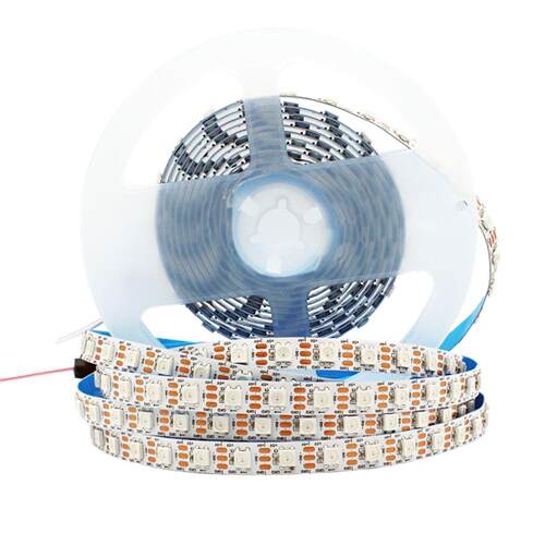 5VRGB灯带内置芯片单点单控RGB幻彩灯带74灯74段外控编程控制灯带