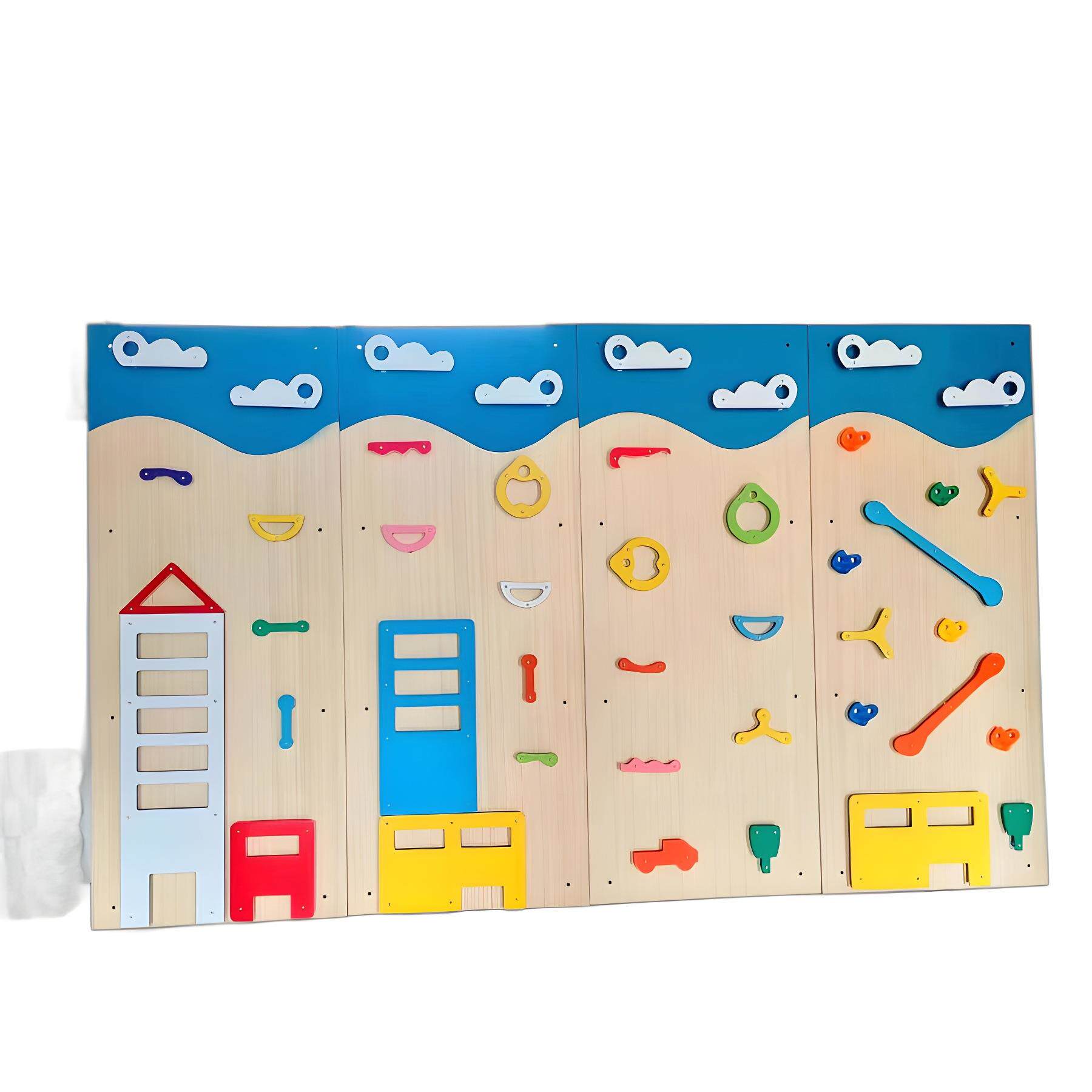 幼儿园儿童攀岩墙室内户外实木质PE板体能拓展训练大型攀登攀爬墙