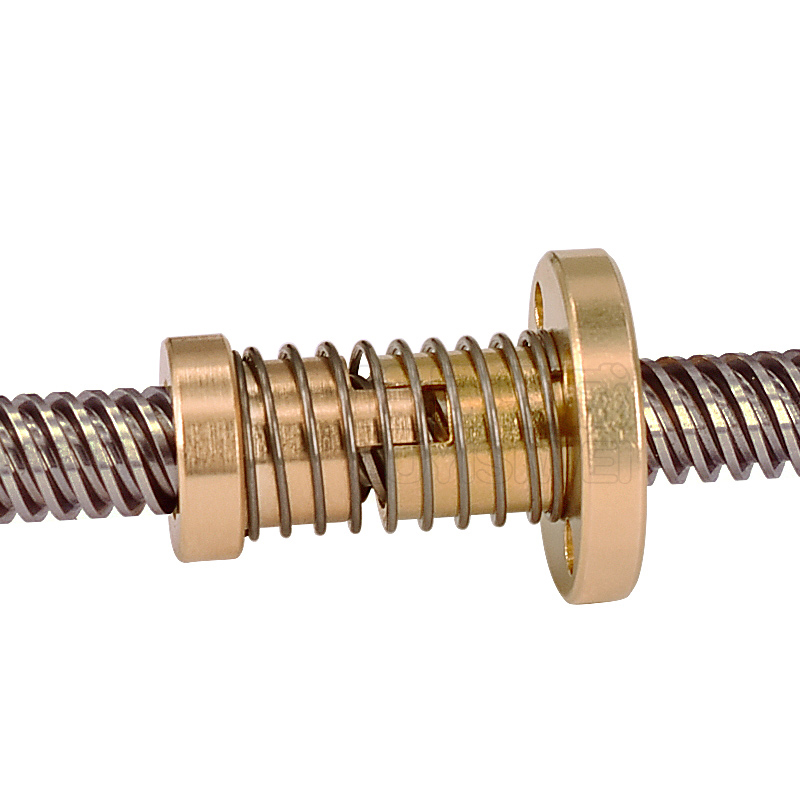 LUYI  3D打印机 T8丝杆 消间隙螺母 消回差 T型螺纹黄铜螺母