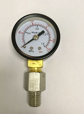 压力表 分体式 螺纹m12x1.5 直径40mm 压力 0-1.6mpa 230psi Y-40