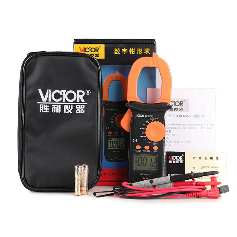 胜利Victor自动量程 钳形万用表VC610B/VC6056B钳形表数字电流表