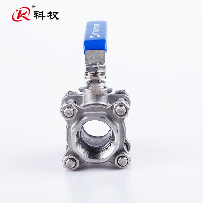 201/304/316不锈钢3PC球阀内螺纹三片式内丝直通Q81F卡箍卡盘DN15