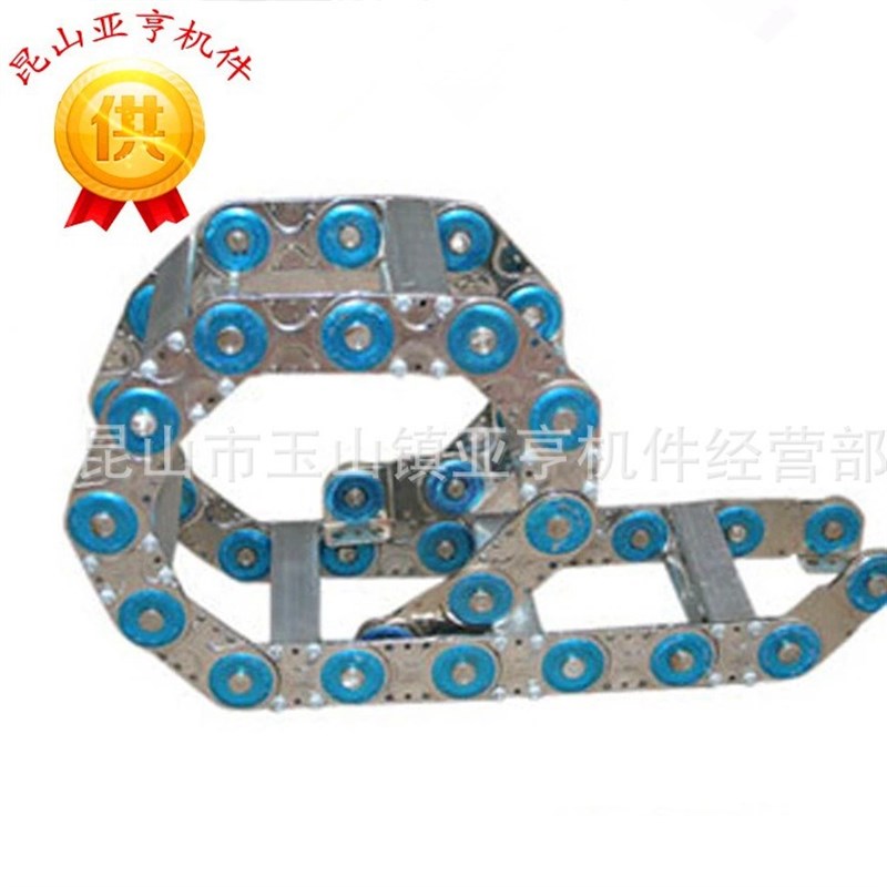 厂家生产销售全封闭桥式钢制拖链不锈钢金属坦克链线缆承重型