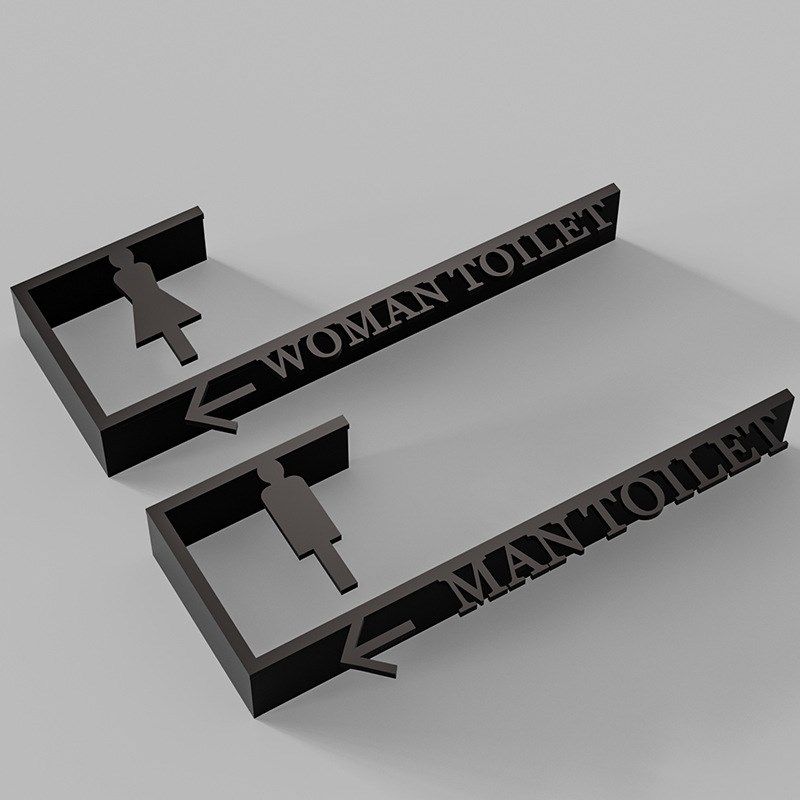 亚克力洗手间指示牌创意酒店卫生间创意标志牌公司男女厕所标识牌