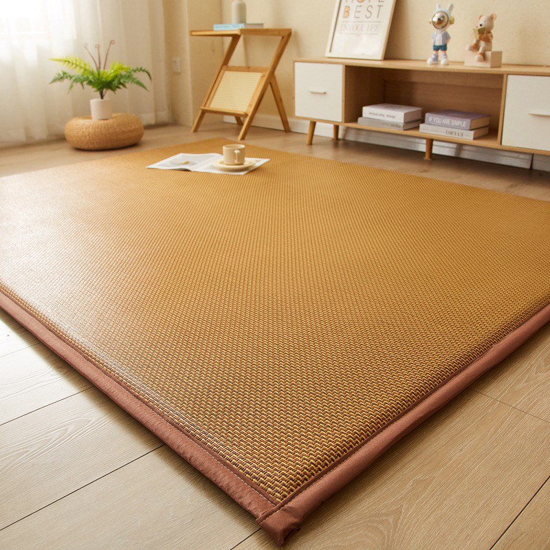 加厚2cm冰藤凉席地垫榻榻米床垫夏凉垫藤席地垫爬行垫打地铺