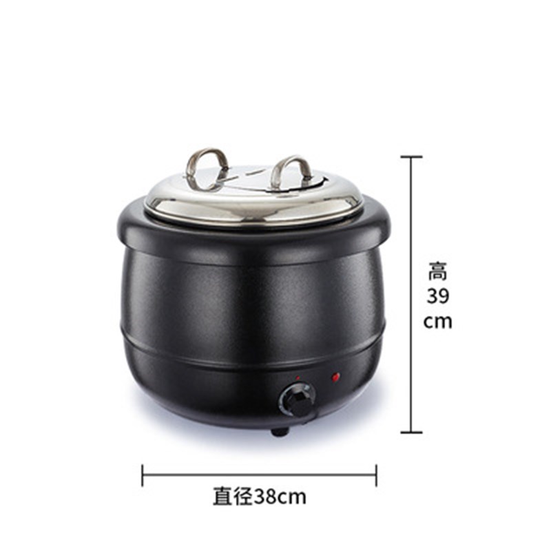 酒店餐厅电子暖汤煲大容量不锈钢保温炖品煲电加热304汤锅10/13L