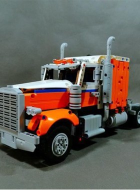 MOC-104591 美国电动半卡车 1367片 电子图纸 拼插积木 42078套改