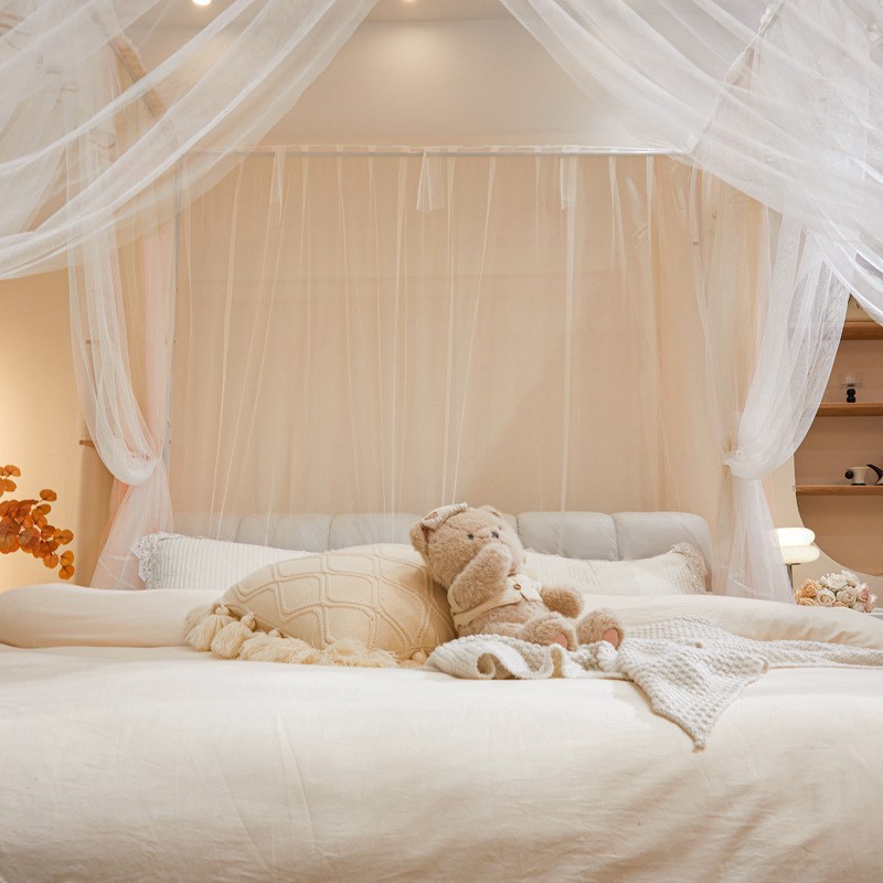 落地蚊帐家用卧室2025年新款全罩式1米8大床免安装支架杆加粗加厚
