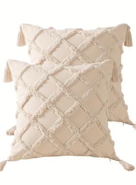 A 41291 Bohemian Tassel Waffle Cushion Cover 波西米亚抱枕