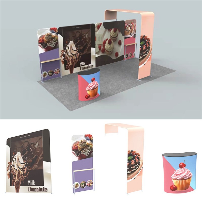 快幕秀展位展示 广告展示位搭建 铝合金展示架