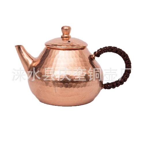 300毫升左右复古泡茶壶纯紫铜加厚小铜壶 日式泡茶壶壶具厂家直供