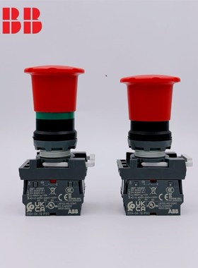ABB组合式急停自锁蘑菇头按钮开关MPET4-10R+MCBH-00+MCB-10/01