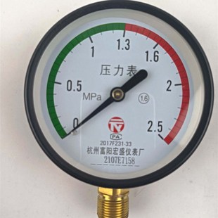杭州宏盛Y60Y100 1.6MPA高温蒸汽表空压机气表储蓄罐水压气压通用