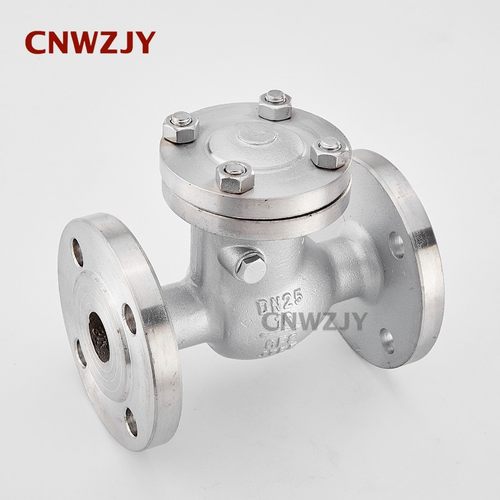 304不锈钢旋启式止回阀H44W/H-16P 加厚翻板式法兰单向阀逆止阀门