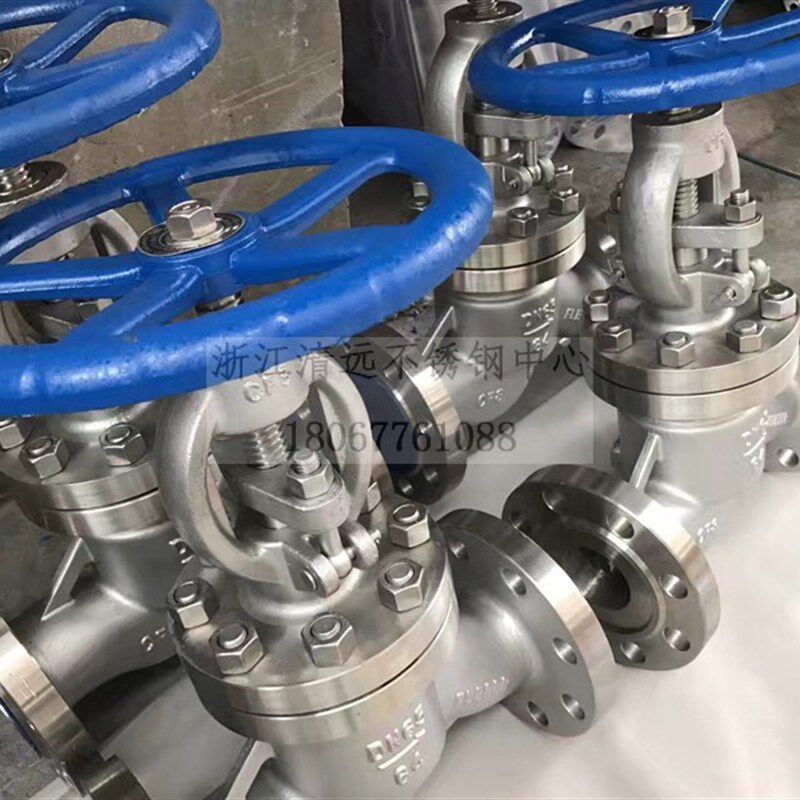 304/316L不锈钢法兰截止阀J41W-16P 全尺寸DN15 25 50 80 100 300