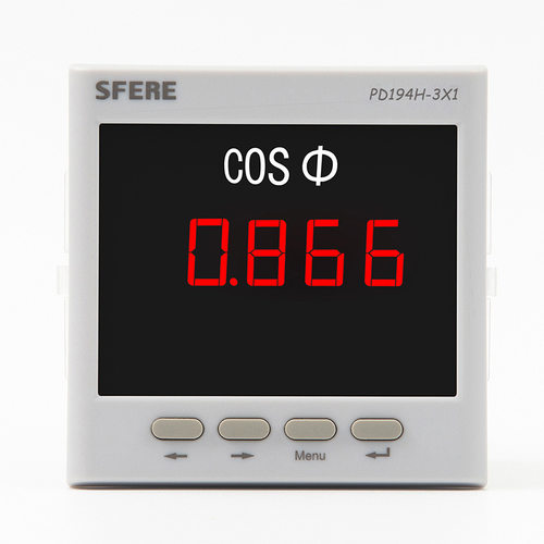 斯菲尔厂家总店PD194H-3X1智能LED交流功率因数表厂家直销