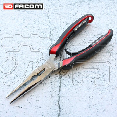 原装进口法国FACOM尖嘴钳直形 带钳口复位功能200mm8寸 185.20CPE