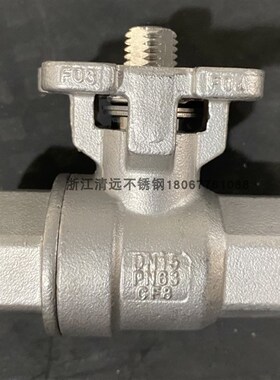 304/316不锈钢高平台二片式球阀2pc带锁Q11F-63P德标G直螺纹NPT