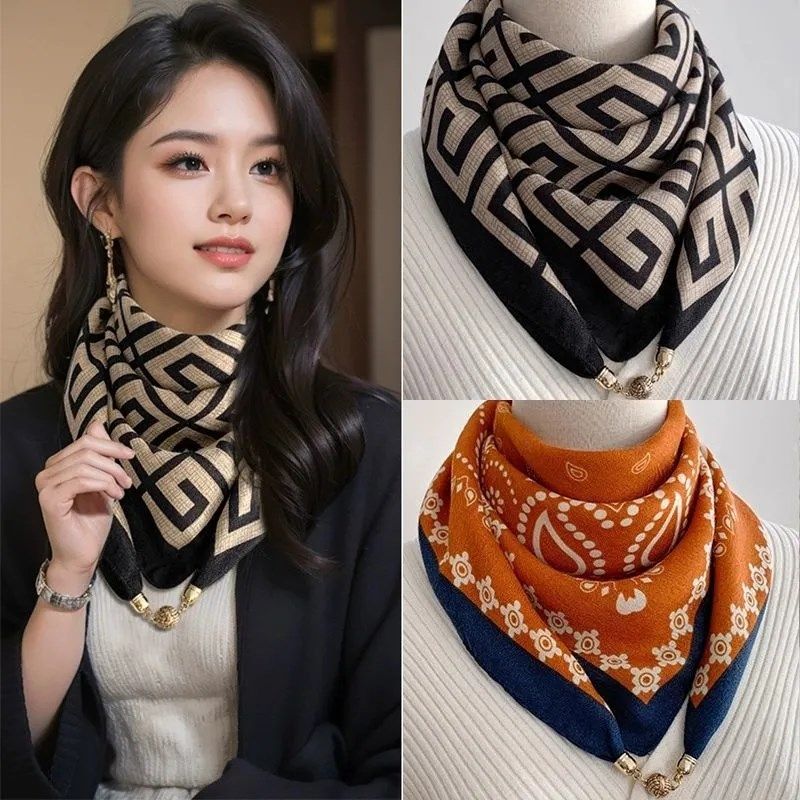 方巾丝巾女2024新款磁吸扣护颈小围巾女秋冬季棉麻脖子围脖护颈,3C数码配件,USB多功能数码宝,淘宝优惠券,粉丝福利购,淘宝优惠卷