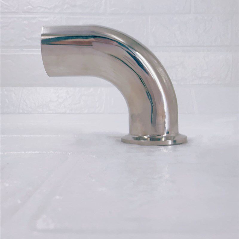 304不锈钢90度单卡加长弯头单头法兰弯管焊接卡盘接头非标管件