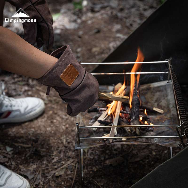 柯曼不锈钢索乐焚火台J网款小号可折叠收纳袋轻量烤炉带烤网