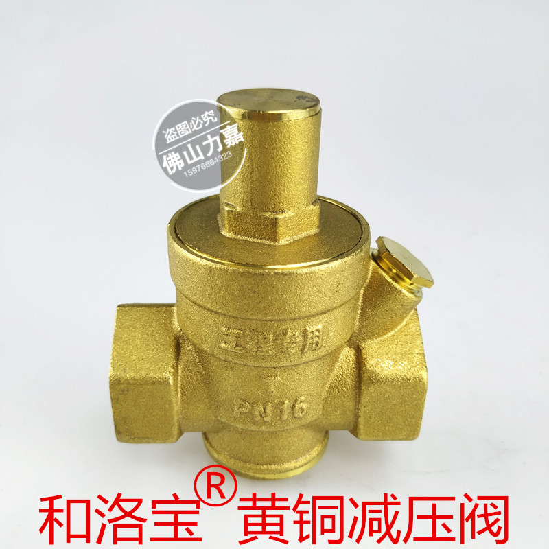 和洛宝家用自来水管减压阀工程专用黄铜加厚热净水器稳压阀调压阀