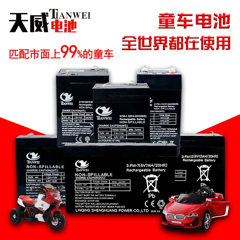 皇盛6伏V4V4.5V7v10AH12v7儿童电动车玩具摩托汽车蓄电池童车电瓶