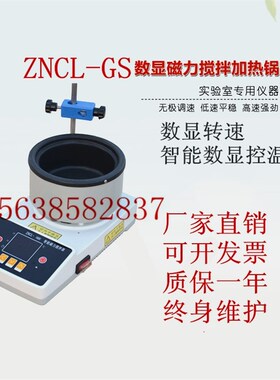智能数显磁力搅拌加热锅ZNCL-GS 磁力搅拌器 恒温加热锅 油水浴锅