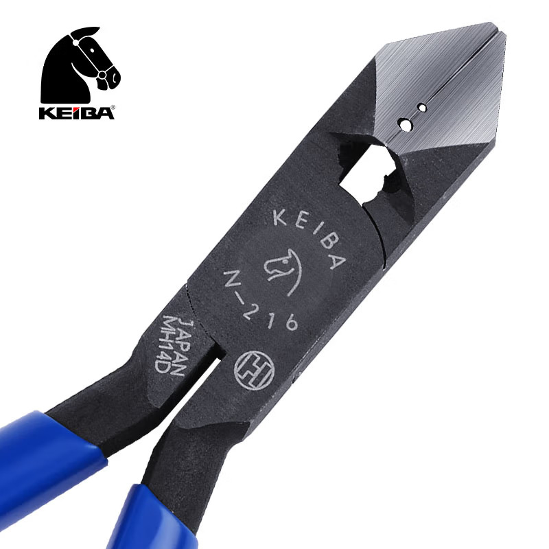 KEIBA日本进口马牌钳子电工斜口钳带剥线日式断线钳剪线 N-216