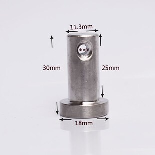 304不锈钢带孔销轴平头销钉轴圆柱销子定位销GB882加大加长定制