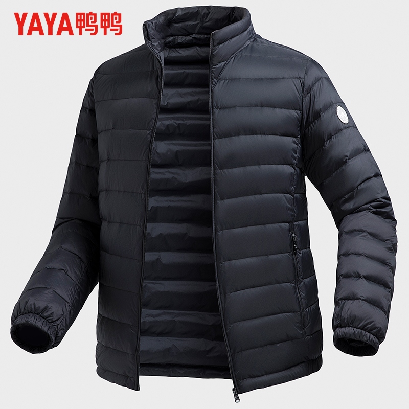 鸭鸭立领短款轻薄秋羽绒羽绒服
