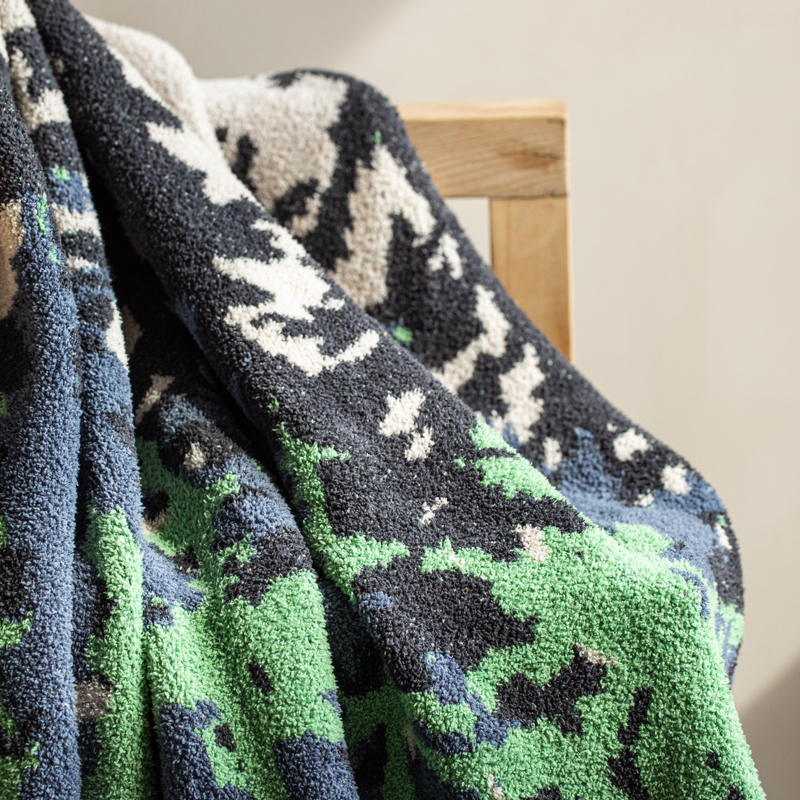 诗眠复古森林毛巾毯法兰绒客厅床上简约纯色保暖空调盖毯半边绒