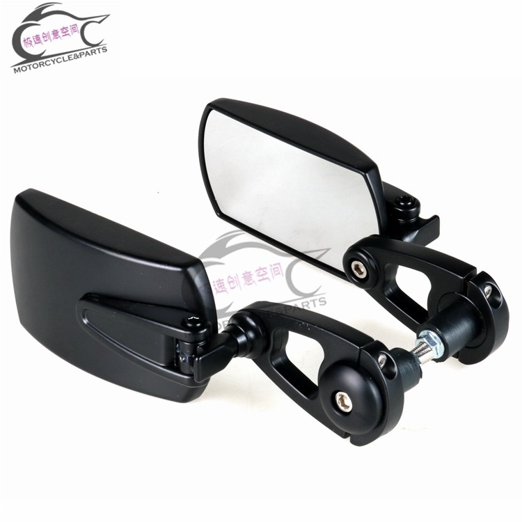 摩托车电动车改装铝合金长方形多功能车把手把可折叠后视镜反光镜