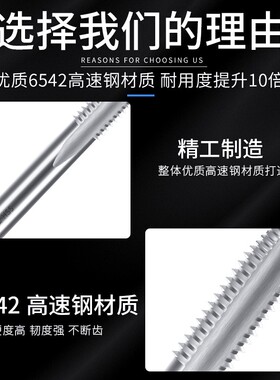 平湖平工直槽机用丝锥公制粗细牙丝攻机攻45-M52螺纹打孔攻牙工具