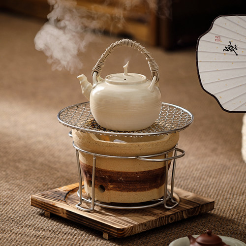 围炉煮茶烤火炉套装新款一人煮茶器陶瓷烧水茶壶潮州炭炉烤奶茶罐