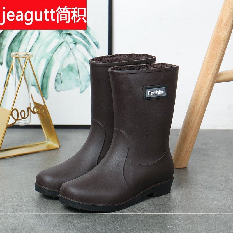 短筒雨鞋女时尚中筒雨靴防水优雅外穿夏季水鞋防滑工作胶鞋水靴女
