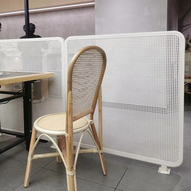 商用餐厅卡座矮隔断铁艺网格藤编屏风火锅店餐馆过道半墙加高围栏