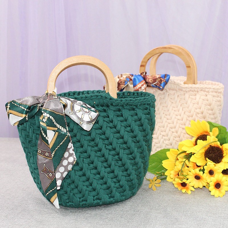 手织包包手工编织diy手工包编织包麦穗包水桶包包材料包手拎包