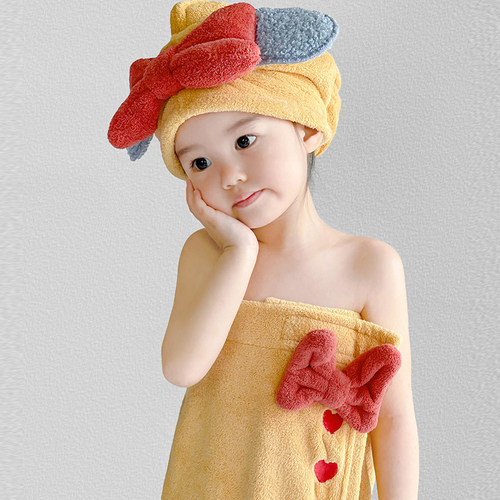 儿童浴巾女孩a类女童可穿中大童2023新款裹巾游泳小孩专用小朋友