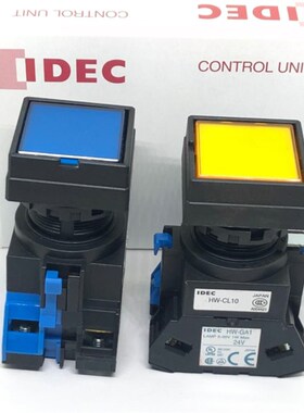 IDEC和泉HW2L-M110Q4G按钮开关HW-CL10正方形HW2L-M110Q4Y S