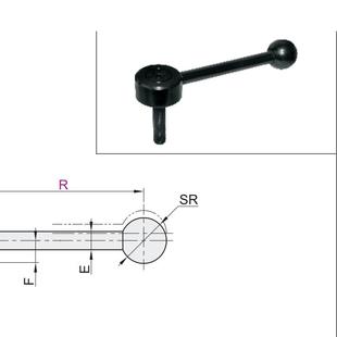 内六角平面紧固手柄紧定可调位型HAG81 L60HAG91 M10 M8HAG86